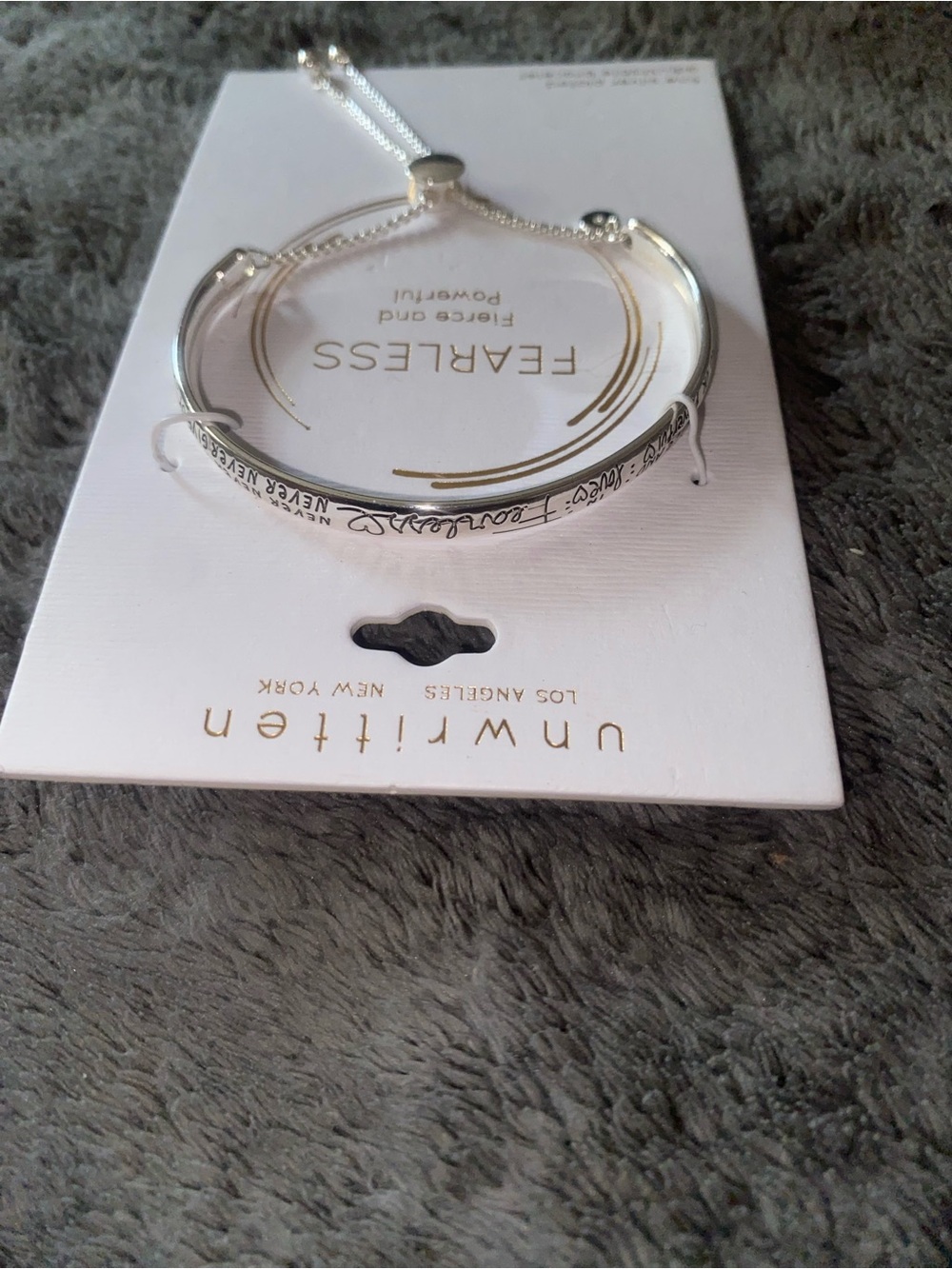 Unwritten Silver-Tone Inspirational Bracelet Trio
